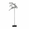 Decorative Galvanized Metal Reindeer With Base 16x6x3 - The Village Country Store 