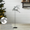Decorative Galvanized Metal Reindeer With Base 16x6x3 - The Village Country Store 