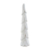 Seasons Crest Figurine Distress White Wooden Cone Tree Large 15.5x3.5x3.5