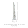 Seasons Crest Figurine Distress White Wooden Cone Tree Large 15.5x3.5x3.5