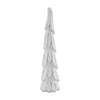 Seasons Crest Figurine Distressed White Wooden Cone Tree Small 12x3x3