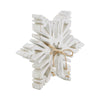 Seasons Crest Figurine Distressed White Wooden Snowflake 5.75x5.75x1