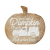 Farm Fresh Pumpkin Patch Pumpkin Shaped Wood Decor 6.25x6x1.25 - The Village Country Store 