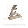 Seasons Crest Figurine Feathered Finish Wooden Reindeer 7x6.5x2