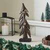 Seasons Crest Figurine Festive Boughs Dark Wooden Tree 14x4x2