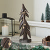 Seasons Crest Figurine Festive Boughs Dark Wooden Tree 14x4x2
