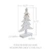 Seasons Crest Figurine Festive Fir Distressed White Wooden Tree Large 12.75x8.25x2.5