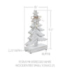 Seasons Crest Figurine Festive Fir Distressed White Wooden Tree Small 9.5x6x2.25