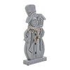 Seasons Crest Figurine Festive Frosty Distressed Grey Wooden Snowman 16x7.5x2