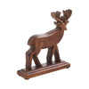Seasons Crest Figurine Forest Frolic Dark Wooden Deer 9x8x2.3