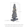 Seasons Crest Figurine Four-Tiered Pine Distressed Dark Grey Wooden Tree Large 10.25x4.75x2.5