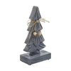 Seasons Crest Figurine Four-Tiered Pine Distressed Dark Grey Wooden Tree Small 8.25x3.75x2.5