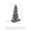 Seasons Crest Figurine Four-Tiered Pine Distressed Dark Grey Wooden Tree Small 8.25x3.75x2.5