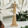 Seasons Crest Figurine Heavenly Wings Natural Wooden Angel Large 12.75x6.25x2