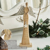 Seasons Crest Figurine Heavenly Wings Natural Wooden Angel Large 12.75x6.25x2