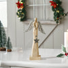Seasons Crest Figurine Heavenly Wings Natural Wooden Angel Small 9.25x5.25x2