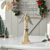 Seasons Crest Figurine Heavenly Wings Natural Wooden Angel Small 9.25x5.25x2