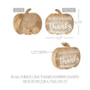 In All Things Give Thanks Pumpkin Shaped Wood Decor 6.75x6.5x1.25 - The Village Country Store 
