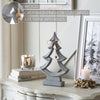 Seasons Crest Figurine Jinglewood Distressed Grey Wooden Tree 13x8x2