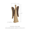 Seasons Crest Figurine Natural and Dark Wooden Angel Large 12.25x5.5x1.5