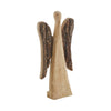 Seasons Crest Figurine Natural and Dark Wooden Angel Large 12.25x5.5x1.5