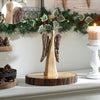 Seasons Crest Figurine Natural and Dark Wooden Angel Small 9.5x4x1.5