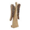 Seasons Crest Figurine Natural and Dark Wooden Angel Small 9.5x4x1.5