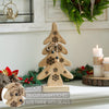 Seasons Crest Figurine Natural Wooden Snowflake Tree 13x7x2