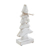 Seasons Crest Figurine Pretty in Pearl Distressed White Wooden Tree Large 10x4.75x2.5