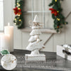Seasons Crest Figurine Pretty in Pearl Distressed White Wooden Tree Small 8x3.5x2.5