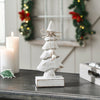 Seasons Crest Figurine Pretty in Pearl Distressed White Wooden Tree Small 8x3.5x2.5