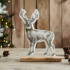 Reindeer With Wreath Figurine 11.5x9x2.5 - The Village Country Store 