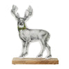 Reindeer With Wreath Figurine 11.5x9x2.5 - The Village Country Store 