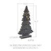Seasons Crest Figurine Six-Tiered Pine Distressed Dark Grey Wooden Tree 16.5x9.25x2.5