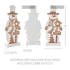 Snowman With Welcome Sign Carved Wooden Figurine 16x7x2.25 - The Village Country Store 