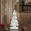Snowy Tree Textured Wooden White 10.25x4.75x2.25 - The Village Country Store 