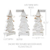 Snowy Tree Textured Wooden White 10.25x4.75x2.25 - The Village Country Store 