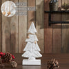 Snowy Tree Textured Wooden White 10.25x4.75x2.25 - The Village Country Store 