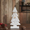 Snowy Tree Textured Wooden White 12.25x6x2.5 - The Village Country Store 
