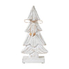 Snowy Tree Textured Wooden White 12.25x6x2.5 - The Village Country Store 