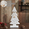 Snowy Tree Textured Wooden White 12.25x6x2.5 - The Village Country Store 