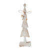 Star Top Christmas Tree Narrow White Wooden Figurine 12.5x3.25x2.25 - The Village Country Store 