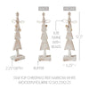Star Top Christmas Tree Narrow White Wooden Figurine 12.5x3.25x2.25 - The Village Country Store 