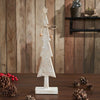 Star Top Christmas Tree Narrow White Wooden Figurine 16x4x2.5 - The Village Country Store 