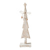 Star Top Christmas Tree Narrow White Wooden Figurine 16x4x2.5 - The Village Country Store 
