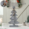 Seasons Crest Figurine Starry Pine Distressed Grey Wooden Tree 13x7x2