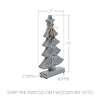 Seasons Crest Figurine Starry Pine Distressed Grey Wooden Tree 13x7x2