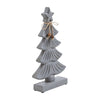 Seasons Crest Figurine Starry Pine Distressed Grey Wooden Tree 13x7x2