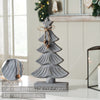 Seasons Crest Figurine Starry Pine Distressed Grey Wooden Tree 21x11x2