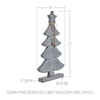 Seasons Crest Figurine Starry Pine Distressed Grey Wooden Tree 21x11x2
